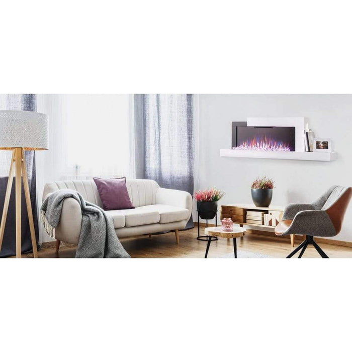 Napoleon Stylus Cara 59" Wall-Mounted Electric Fireplace With Shelf