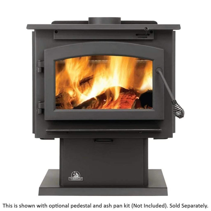 Napoleon Timberwolf Economizer 2100 Small Wood Burning Stove Gas Fireplace - Side View