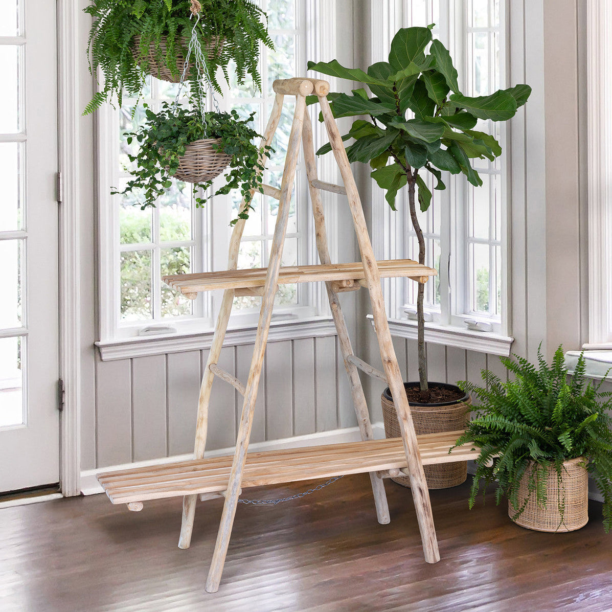Natural Ladder Display Shelf | USI — Urban Supply Incorporated