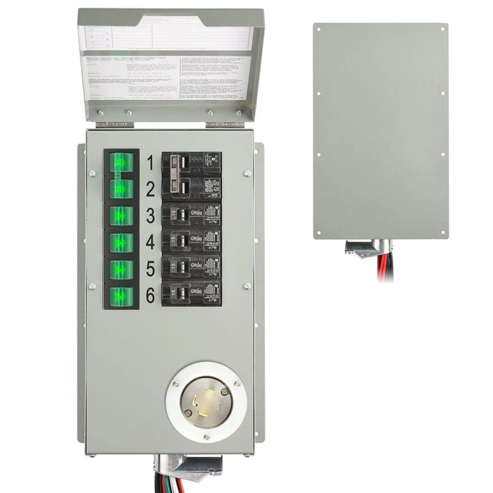 120V/240V 30A 6-Circuit Non-Automatic Transfer Switch