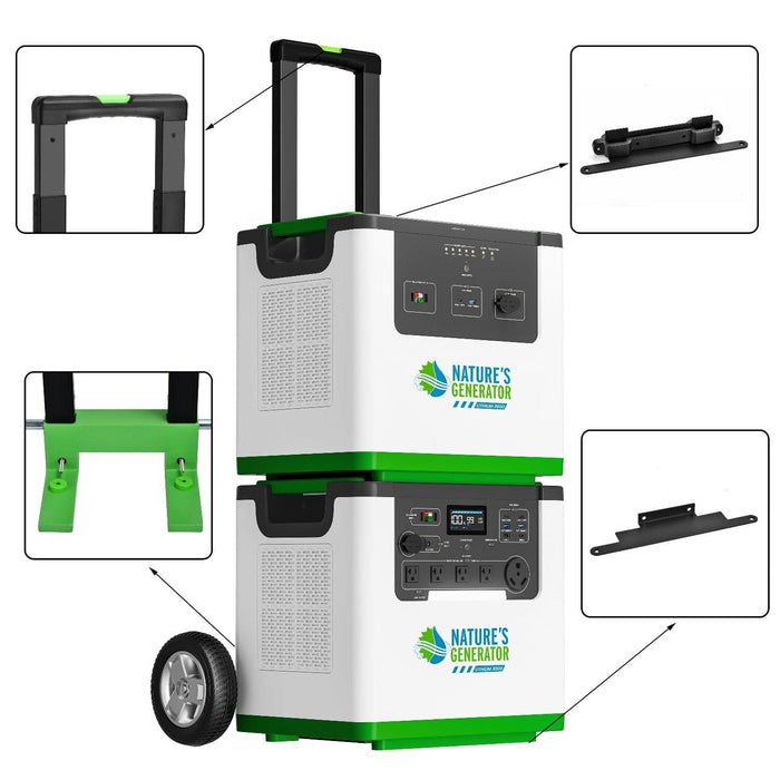 Nature's Generator Lithium 3600 / 6000 Heavy Duty Cart - Side View