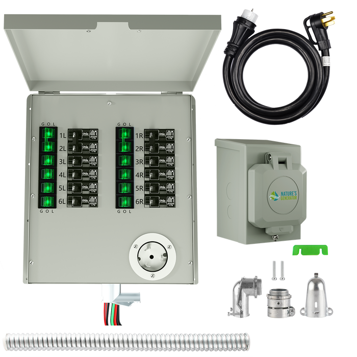 12-Circuit 120/240V 50A Non-Automatic Transfer Switch