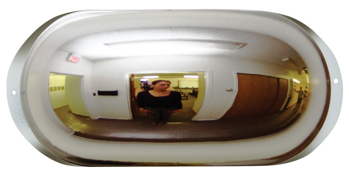 Vestil OFF-EYE Acrylic Off Eye Mirror Oblong 7-3/4 in. x 16 in. x 1-3/4 in. 10 to 12 ft. Covered Distance Silver