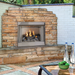 Empire Carol Rose Premium 42 outdoor firebox shown with burner and logs (sold separately)