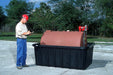 Vestil OTC-550 Polyethylene Fuel Tank Containment with Drain 60 in. x 87 in. x 33 in. 550 lb. Capacity Black