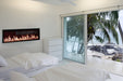 Orion Slim 76" Heliovision Virtual Recessed / Wall Mount Electric Fireplace - side view
