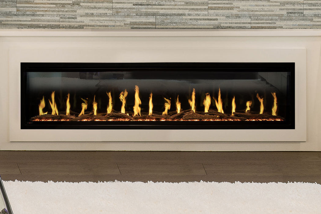 Orion Slim 76" Heliovision Virtual Recessed / Wall Mount Electric Fireplace - front view