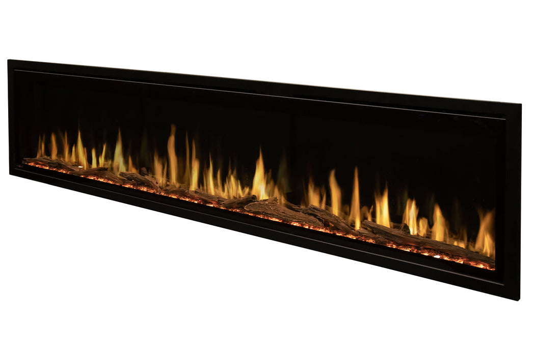 Orion Slim 76" Heliovision Virtual Recessed / Wall Mount Electric Fireplace - interior view