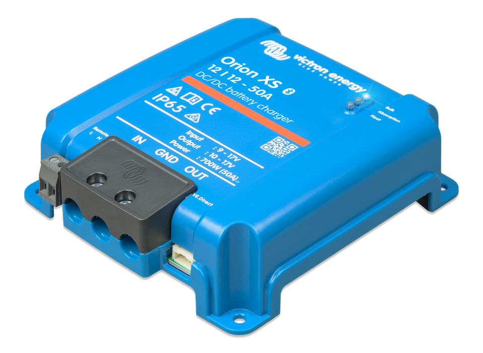 Victron Orion XS 12/12-50A DC-DC battery charger - angle view