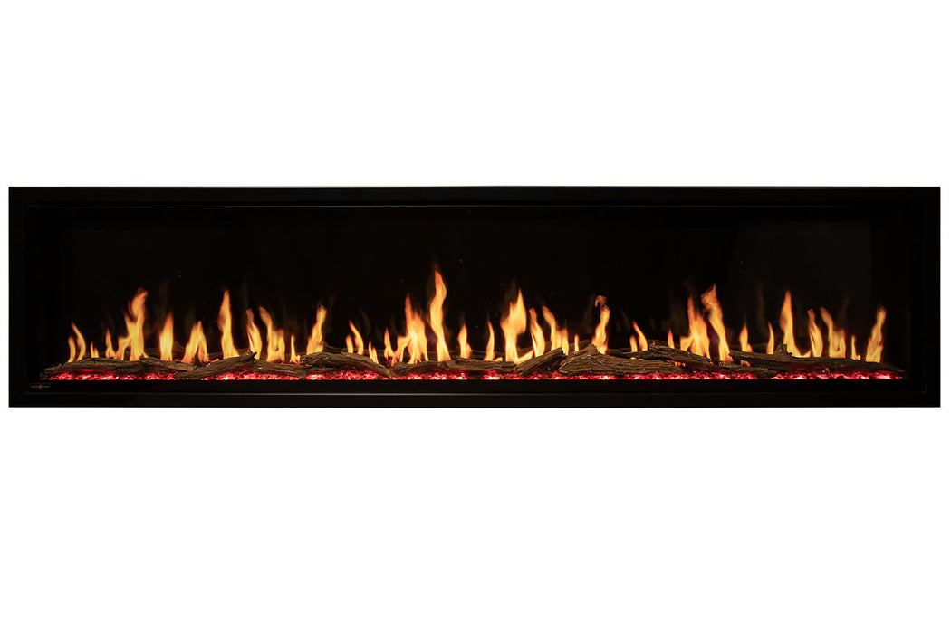 Orion Slim 76" Heliovision Virtual Recessed / Wall Mount Electric Fireplace - detail close-up