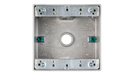 Outdoor Weatherproof Bell Box, Die-Cast Aluminum, 1-Gang and 2-Gang Options, 1/2" Threaded Conduit Outlets, NEMA 3R, Gray Powder Coat - Urban Supply Inc