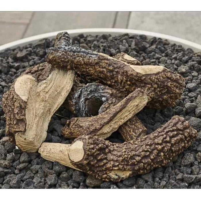 The Outdoor Greatroom Ceramic Fiber Log Set Fire Pit - Side View