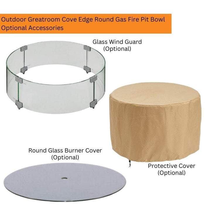 The Outdoor Greatroom Bronson Block Round Gas Fire Pit Kit | BRON52 - View 13