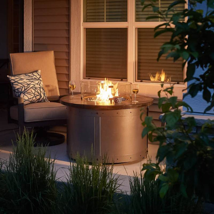 The Outdoor Greatroom Edison Round Gas Fire Pit Table | ED-20