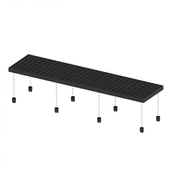 Vestil P-2496-2.625-A Heavy Density Polyethylene Add-A-Level Add-On 96 in. x 24 in. x 2-5/8 in. 250 lb. Capacity Black
