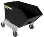 Vestil P-HOP-0.5-BK Steel Portable Tilting Hopper 1/2 Cubic Yard 2,000 lb. Capacity Black