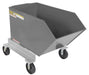 Vestil P-HOP-0.5-GYSG Steel Portable Tilting Hopper 1/2 Cubic Yard 2,000 lb. Capacity Gray Semi Gloss
