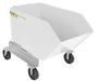 Vestil P-HOP-0.75-WT Steel Portable Tilting Hopper 3/4 Cubic Yard 2,000 lb. Capacity White