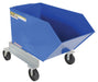 Vestil P-HOP-0.75 Steel Portable Tilting Hopper 3/4 Cubic Yard 2,000 lb. Capacity Blue