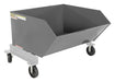 Vestil P-HOP-1-GYSG Steel Portable Tilting Hopper 1 Cubic Yard 2,000 lb. Capacity Gray Semi Gloss