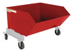 Vestil P-HOP-1-RD Steel Portable Tilting Hopper 1 Cubic Yard 2,000 lb. Capacity Red
