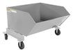 Vestil P-HOP-1-SL Steel Portable Tilting Hopper 1 Cubic Yard 2,000 lb. Capacity Silver