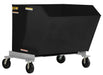 Vestil P-HOP-1.5-BK Steel Portable Tilting Hopper 1-1/2 Cubic Yard 2,000 lb. Capacity Black