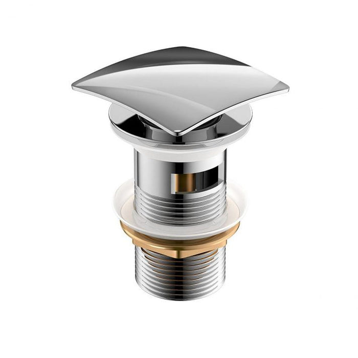 KubeBath Solid Brass Square Pop-Up Drain