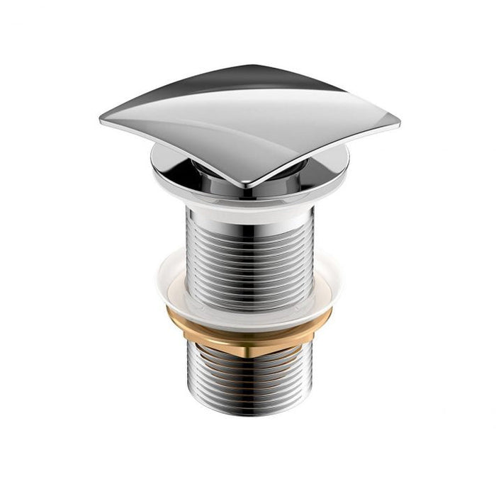 KubeBath Solid Brass Square Pop-Up Drain