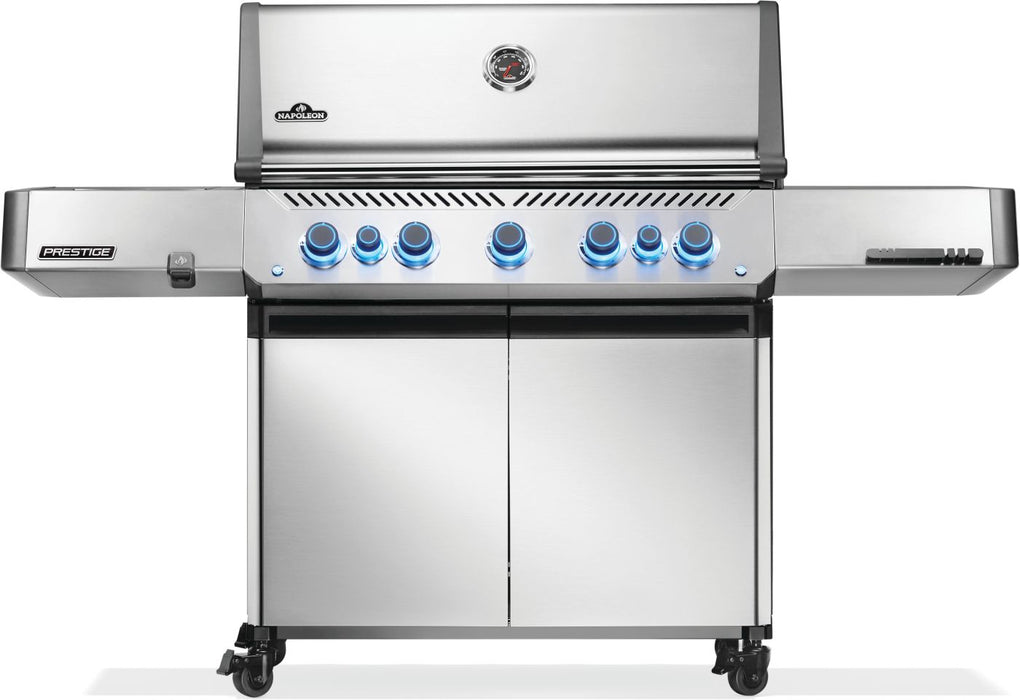 Napoleon Prestige 665 Propane Gas Grill with Infrared Side and Rear Burner, Stainless Steel - Napoleon