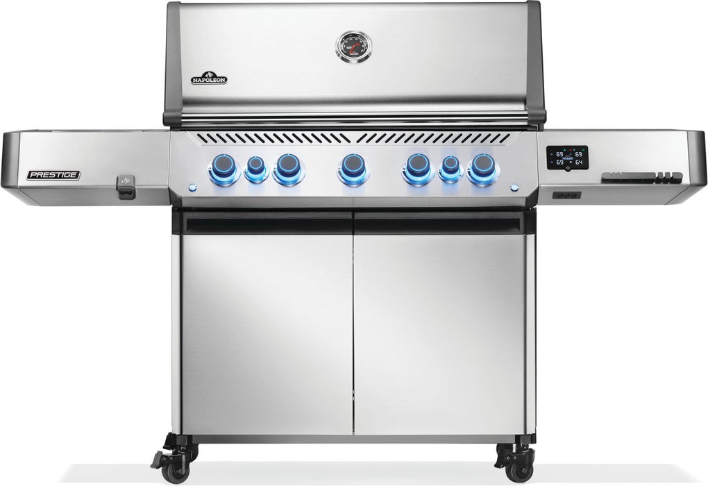 Napoleon Prestige 665 Connected, Natural Gas Grill with Infrared Side and Rear Burner, Stainless Steel - Napoleon