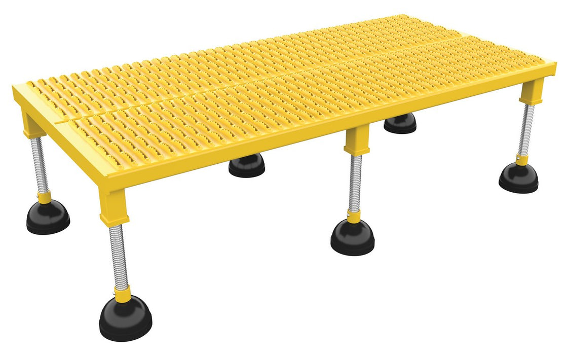 Vestil PAHW-H-2448 Steel Portable Adjustable Height Grip Strut Worker Stand High 51 in. x 24-3/16 in. x 11-1/2 in. 500 lb. Ca
