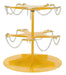 Vestil PAIL-T2-CAR-10 Steel 5 Gallon Pail Carousel Rack, 10 Pails 350 lbs. Capacity Per Shelf Yellow