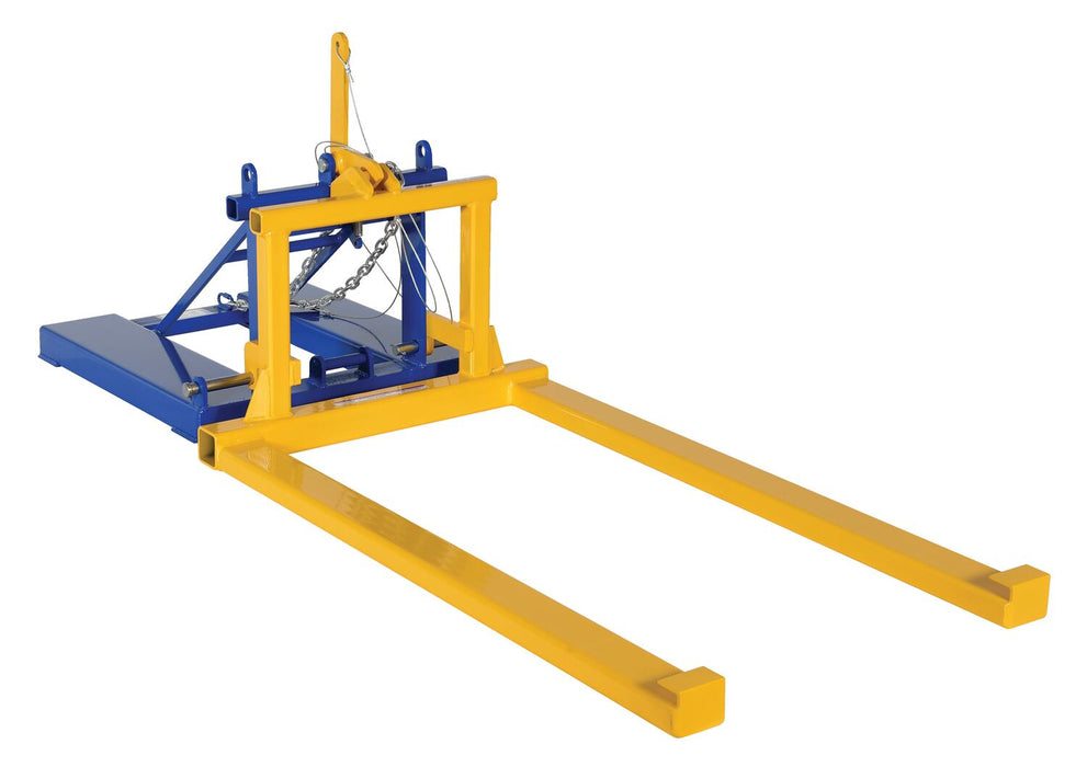 Vestil PAL-D/R Steel Pallet Dumper/Retainer 52 in. Long Forks 2,000 lb. Capacity Blue