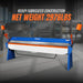 120-inch Manual Sheet Metal Brake - 14 Gauge Bending Capacity, Adjustable Fingers, Heavy-Duty Steel Construction, Precision Bending for Box and Pan PB12014