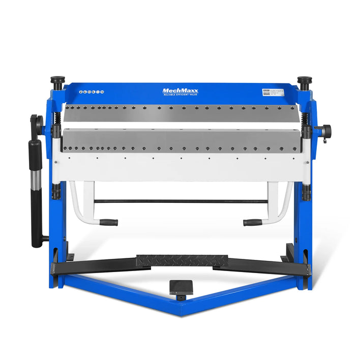 50-Inch Foot Clamp Pan and Box Brake, Industrial Heavy Duty Sheet Metal Folding Machine, 0–135° Bending Angle, 1.9" Clamping Lift, 2" Box Depth PB2A5014
