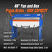 48” Manual Pan and Box Brake - Heavy Duty, Durable Construction, 12 Gauge Mild Steel, 135° Bending Angle, Individual Bending Fingers" PB4812