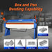 80-inch Manual Sheet Metal Brake - 12 Gauge Bending Capacity, Adjustable Fingers, 6 Ft. Heavy-Duty Steel Construction for Precision Bending PB8012