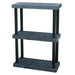 Vestil PBSS-3616-3 Plastic Bulk Shelf and Storage 3 Shelves 16 in. x 36 in. x 51 in. 500 lb. Capacity Black
