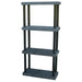 Vestil PBSS-3616-4 Plastic Bulk Shelf and Storage 4 Shelves 16 in. x 36 in. x 75 in. 675 lb. Capacity Black