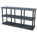 Vestil PBSS-9624-3 Plastic Bulk Shelf and Storage 3 Shelves 24 in. x 96 in. x 51 in. 2,025 lb. Capacity Black