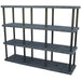 Vestil PBSS-9624-4 Plastic Bulk Shelf and Storage 4 Shelves 24 in. x 96 in. x 75 in. 2,700 lb. Capacity Black