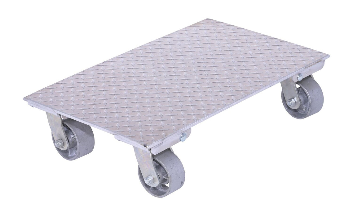 Vestil PDA-1627-C-S-H aluminum plate dolly with cast steel wheels and handle - view 2