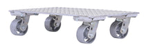 Vestil PDA-1627-C-S-H aluminum plate dolly with cast steel wheels and handle - view 3