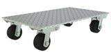 Vestil PDA-1627-R-S Aluminum Plate Dolly with Rubber Wheels 27 in. x 16 in. x 6 in. 1,200 lb. Capacity Silver