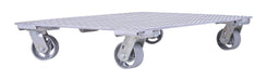 Vestil PDA-2436-C-S-H aluminum plate dolly with cast steel wheels and handle - view 3
