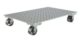 Vestil PDA-2436-C-S Aluminum Plate Dolly with Cast Steel Wheels 36 in. x 24 in. x 6-3/16 in. 2,800 lb. Capacity Silver