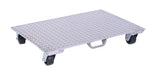 Vestil PDA-2436-R-S-H Aluminum Plate Dolly with Rubber Wheels and Handle 36 in. x 24 in. x 6 in. 1,200 lb. Capacity Silver