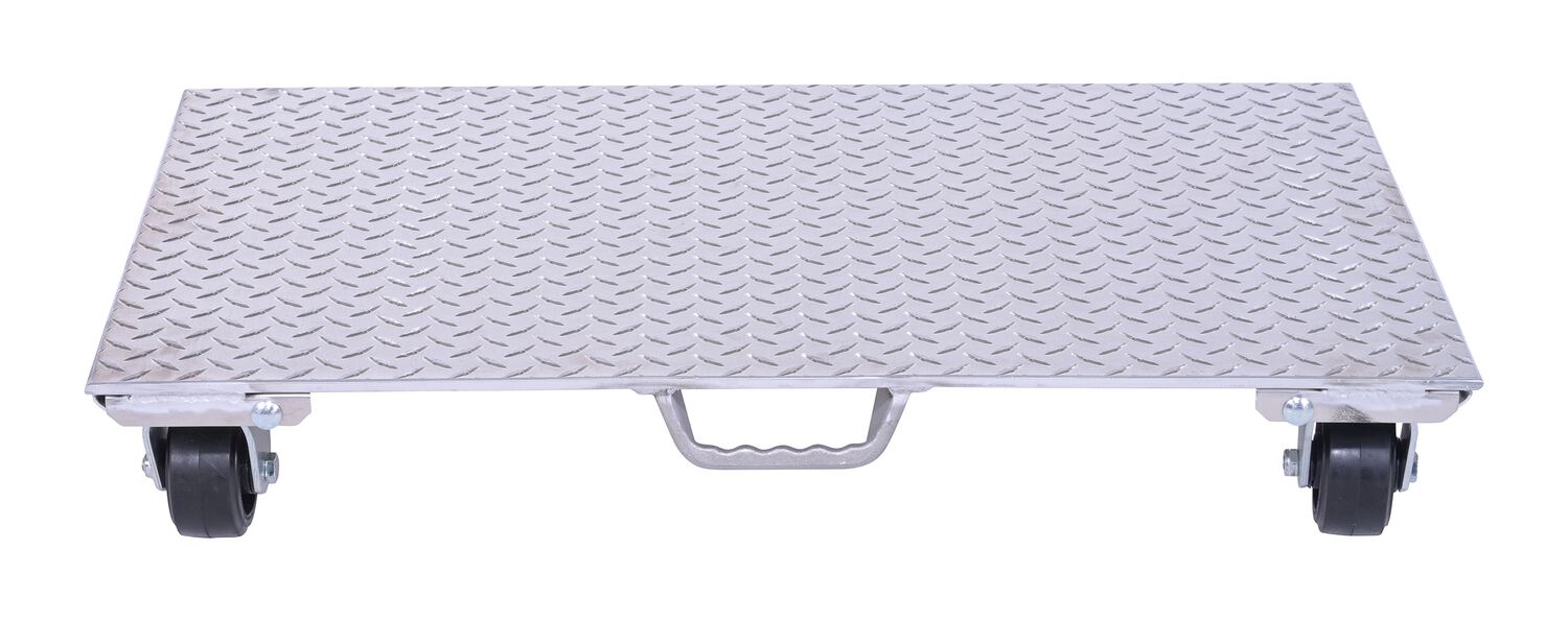 Vestil PDA-2436-R-S-H aluminum plate dolly with rubber wheels and handle - view 2