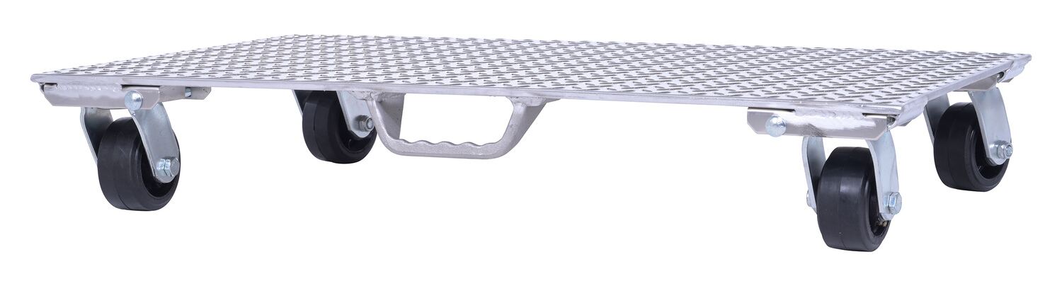 Vestil PDA-2436-R-S-H aluminum plate dolly with rubber wheels and handle - view 4